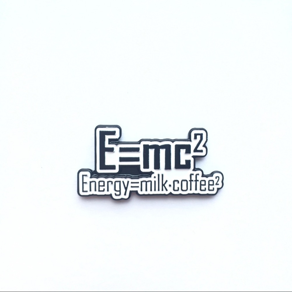 🆕 Funny Energy=milk.coffee2 Enamel Pin Brooch - Picture 6 of 7